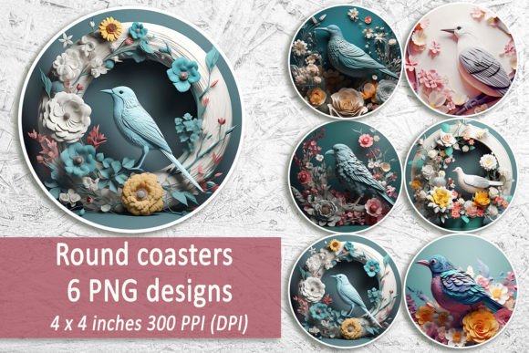 3D Bird Sublimation Coasters: A Creative and Practical Design Solution