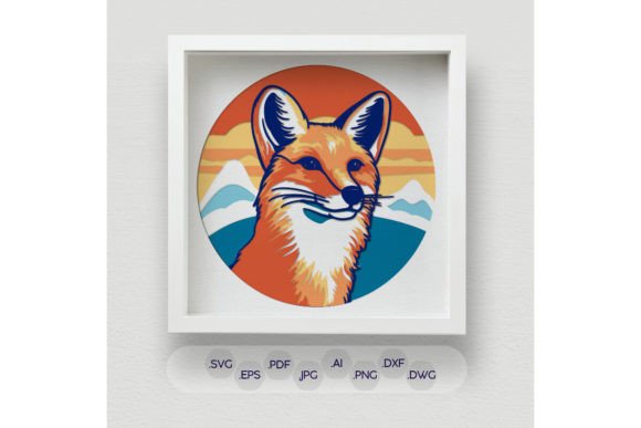 3D Colorful Fox Shadow Box SVG: A Creative Way to Bring the Forest into Your Projects