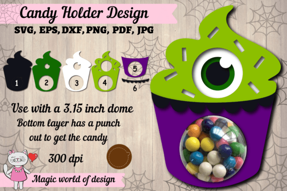 3D Halloween Spooky Cupcake Candy Dome: A Creative and Practical Design for Seasonal Treats