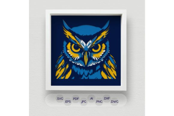 3D Owl Shadow Box SVG, Multi-Layered: A Strategic Tool for Creative Projects and Interior Design