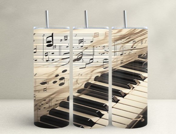 3D Piano Music Tumbler Design for Creative Expression