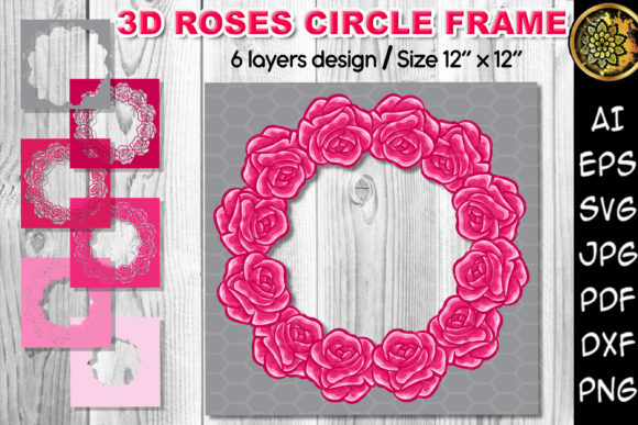3D Valentine Rose Flowers Circle Frame: A Creative Must-Have