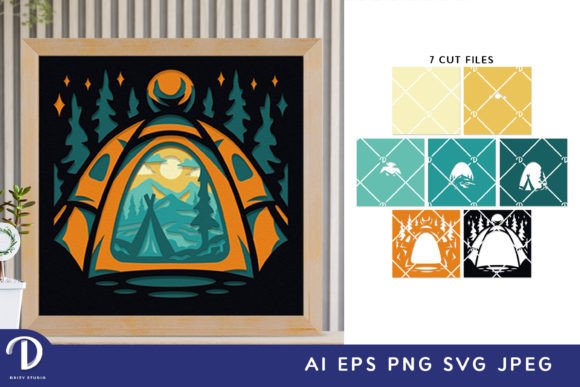Camping Tent 3D Shadow Box SVG: A Creative Way to Bring the Outdoors Indoors