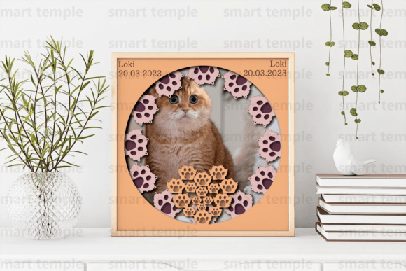 Cat and Paws Frame 3D Light Box: A Creative Tool for Modern Designers