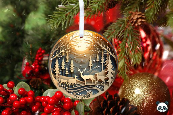 Christmas Lights 3D Christmas Ornament Design