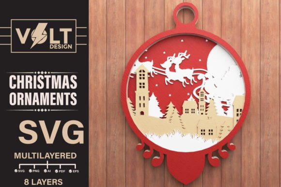 Christmas Ornament 3D SVG Multilayered: A Modern Twist on Holiday Craft