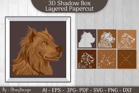 Dog 3D Shadowbox Layered Papercut Cut: A Modern Twist on Classic Craftsmanship