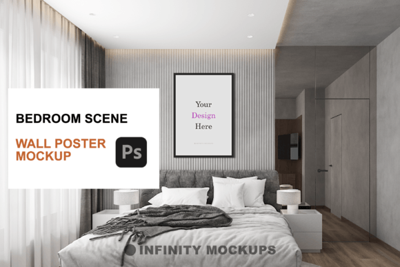 Enhance Your Design Workflow with the Bedroom 3D Scene Frame Mockup