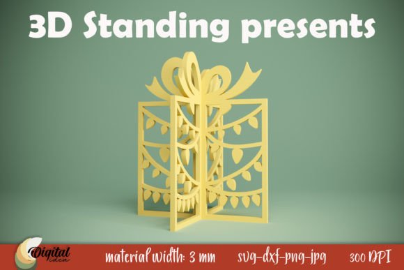 Garland Laser Cut 3D Standing Present