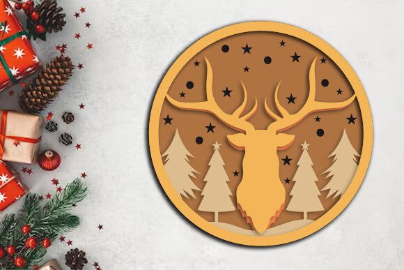 Paper Cut Christmas 3D SVG Template: A Creative Tool for Festive Projects