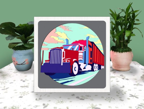 Semi Truck 3D Box Paper SVG: A Versatile Digital Design for Creative Projects