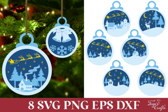 Unlock Creative Potential with the Layered 3D Christmas Ornaments Pack for Holiday Crafting