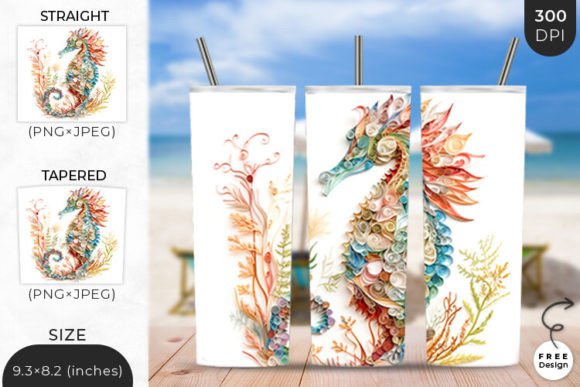 Why the 3D Seahorse and Coral 20 Oz Tumbler Wrap Is a Must-Have for Creative Projects